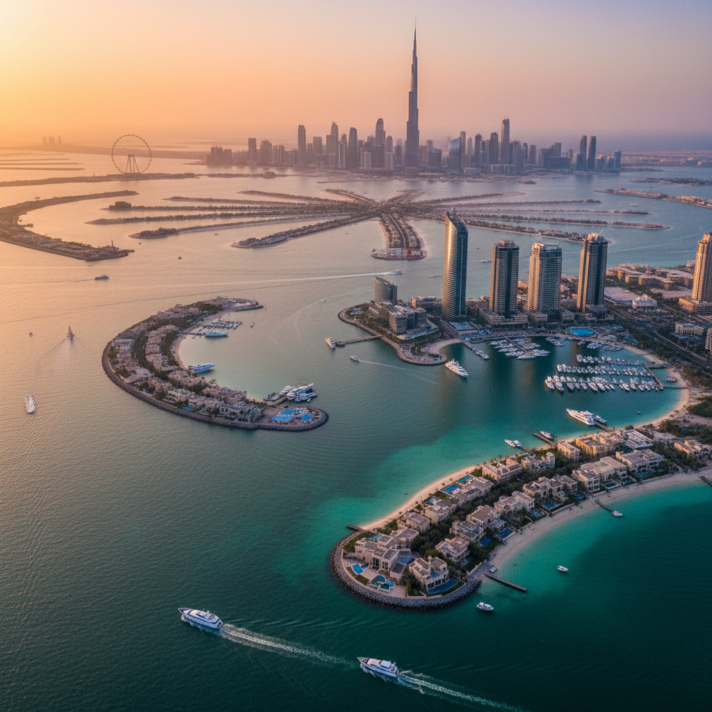 Dubai waterfront islands